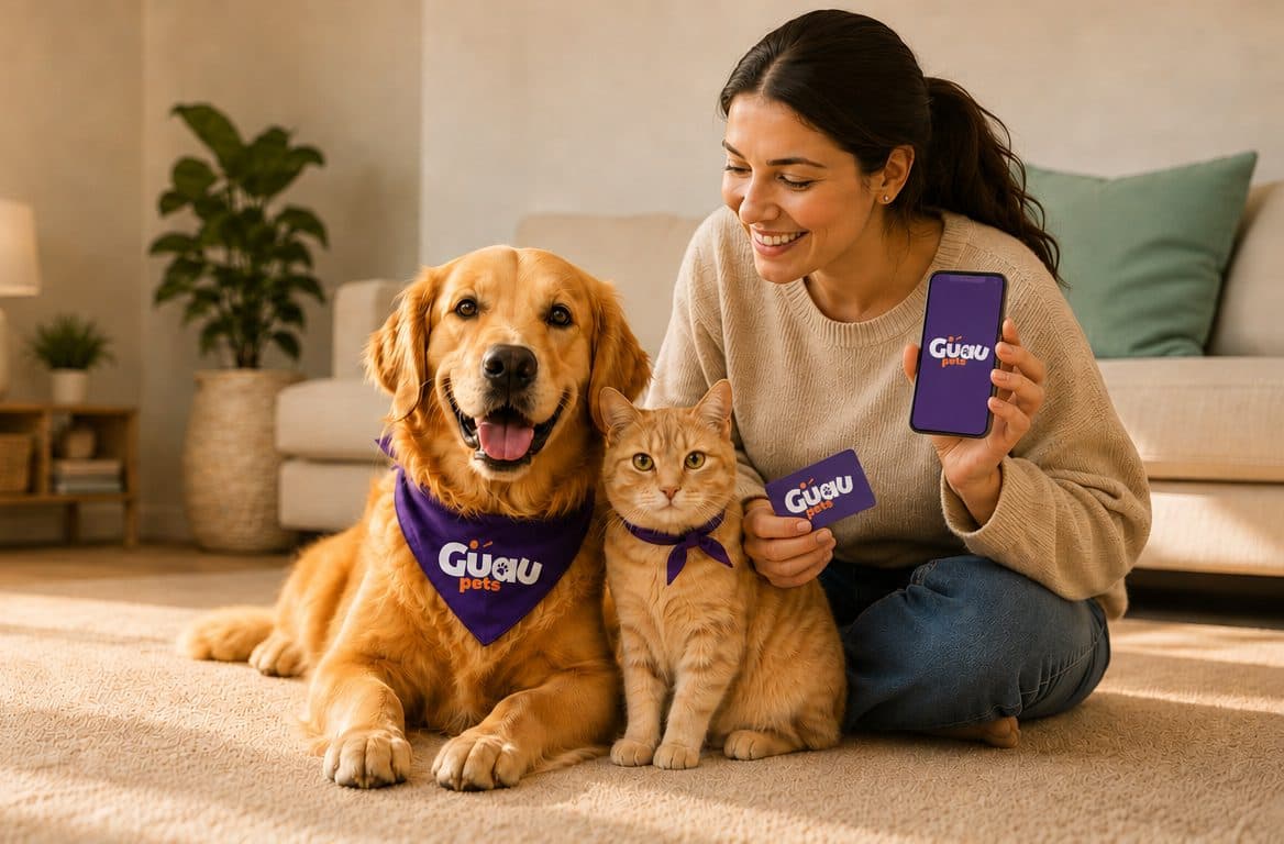 Tutora con su perro y su gato, Embajadora Guau