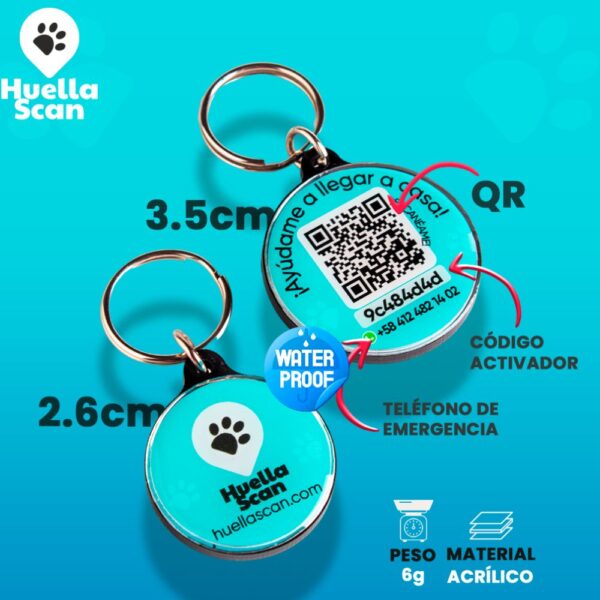 [HuellaScan] Plaquita Inteligente con Código QR para Mascotas HuellaScan - Image 5
